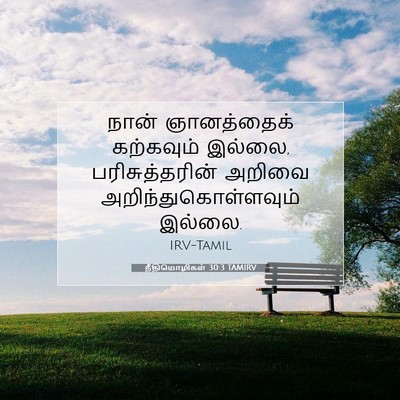 Picture 07 - நீதிமொழிகள் 30:3 TAMIRV - நான் ஞானத்தைக் - Bible Verse Picture