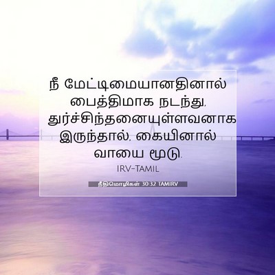 Picture 07 - நீதிமொழிகள் 30:32 TAMIRV - நீ - Bible Verse Picture