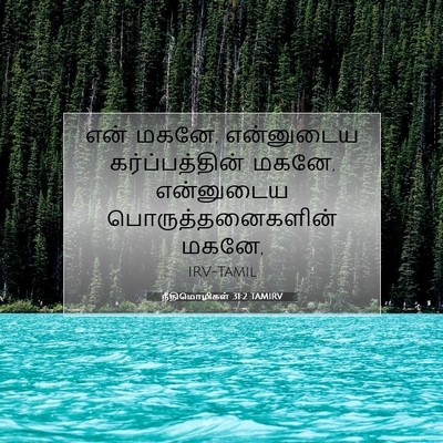 Picture 07 - நீதிமொழிகள் 31:2 TAMIRV - என் மகனே, என்னுடைய - Bible Verse Picture