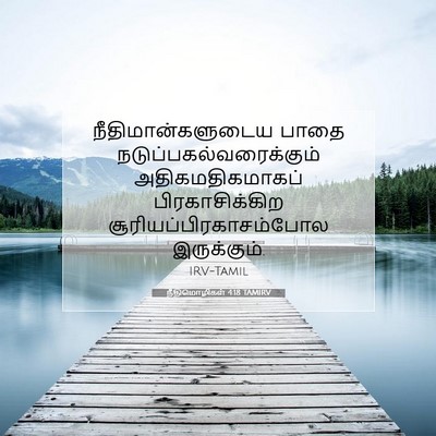 Picture 07 - நீதிமொழிகள் 4:18 TAMIRV - நீதிமான்களுடைய - Bible Verse Picture