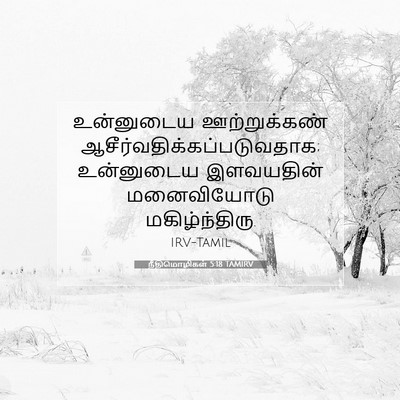 Picture 07 - நீதிமொழிகள் 5:18 TAMIRV - உன்னுடைய - Bible Verse Picture