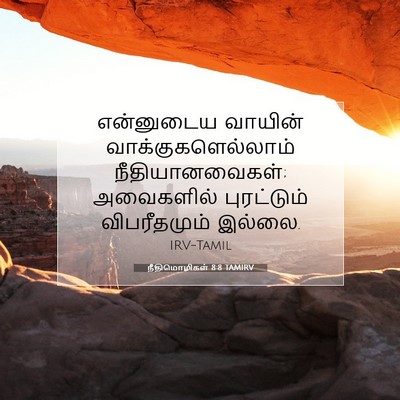 Picture 07 - நீதிமொழிகள் 8:8 TAMIRV - என்னுடைய வாயின் - Bible Verse Picture