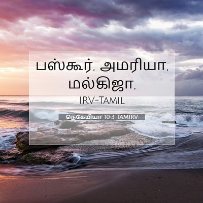Picture 07 - நெகேமியா 10:3 TAMIRV - பஸ்கூர், அமரியா, - Bible Verse Picture