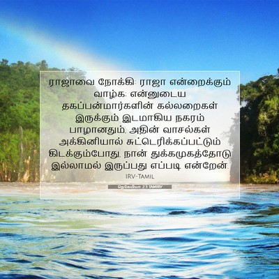 Picture 07 - நெகேமியா 2:3 TAMIRV - ராஜாவை நோக்கி: - Bible Verse Picture