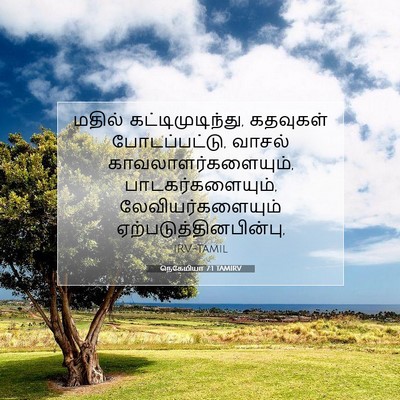 Picture 07 - நெகேமியா 7:1 TAMIRV - மதில் - Bible Verse Picture