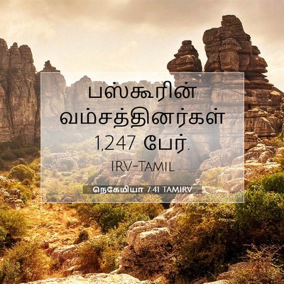 Picture 07 - நெகேமியா 7:41 TAMIRV - பஸ்கூரின் - Bible Verse Picture