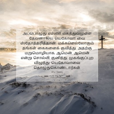 Picture 07 - நெகேமியா 8:6 TAMIRV - அப்பொழுது எஸ்றா - Bible Verse Picture