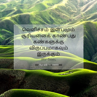 Picture 07 - பிரசங்கி 11:7 TAMIRV - வெளிச்சம் - Bible Verse Picture