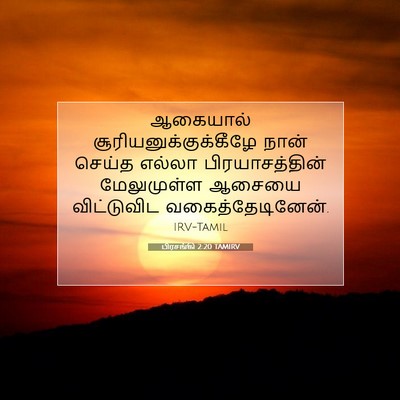 Picture 07 - பிரசங்கி 2:20 TAMIRV - ஆகையால் - Bible Verse Picture