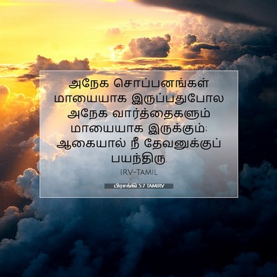 Picture 07 - பிரசங்கி 5:7 TAMIRV - அநேக சொப்பனங்கள் - Bible Verse Picture