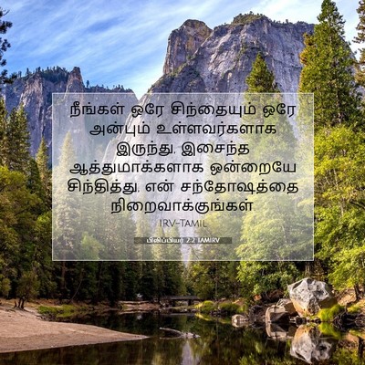 Picture 07 - பிலிப்பியர் 2:2 TAMIRV - நீங்கள் ஒரே - Bible Verse Picture