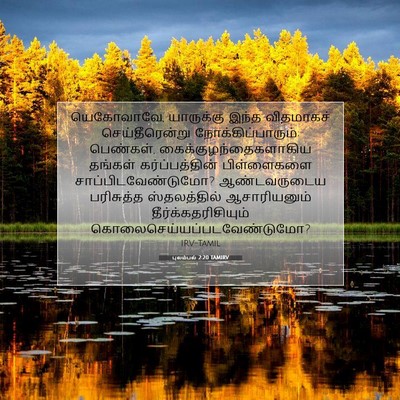 Picture 07 - புலம்பல் 2:20 TAMIRV - யெகோவாவே, - Bible Verse Picture