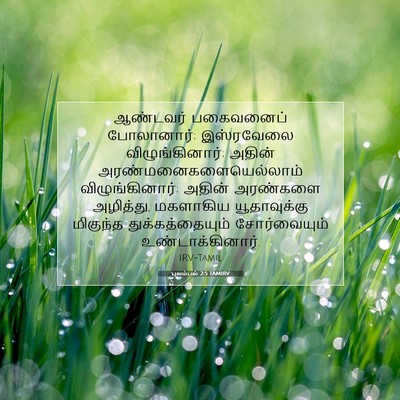 Picture 07 - புலம்பல் 2:5 TAMIRV - ஆண்டவர் பகைவனைப் - Bible Verse Picture