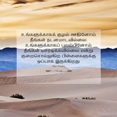 Picture 07 - மத்தேயு 11:17 TAMIRV - உங்களுக்காகக் - Bible Verse Picture