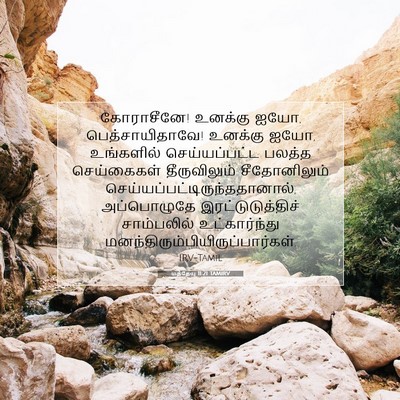 Picture 07 - மத்தேயு 11:21 TAMIRV - கோராசீனே! உனக்கு - Bible Verse Picture