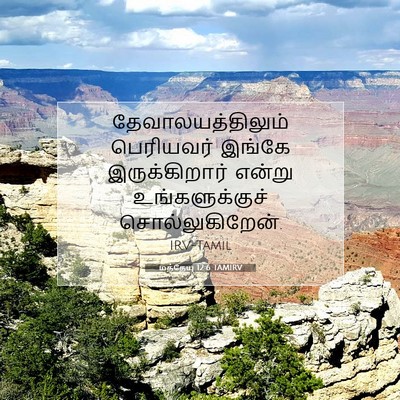Picture 07 - மத்தேயு 12:6 TAMIRV - தேவாலயத்திலும் - Bible Verse Picture