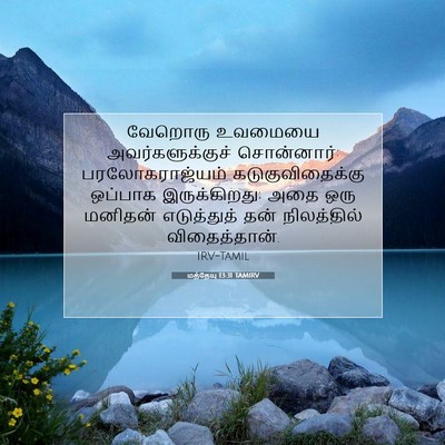 Picture 07 - மத்தேயு 13:31 TAMIRV - வேறொரு உவமையை - Bible Verse Picture