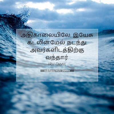 Picture 07 - மத்தேயு 14:25 TAMIRV - அதிகாலையிலே, - Bible Verse Picture