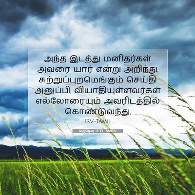 Picture 07 - மத்தேயு 14:35 TAMIRV - அந்த இடத்து - Bible Verse Picture