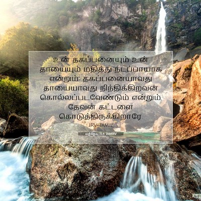Picture 07 - மத்தேயு 15:4 TAMIRV - உன் தகப்பனையும் - Bible Verse Picture