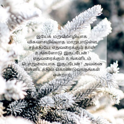 Picture 07 - மத்தேயு 17:17 TAMIRV - இயேசு மறுமொழியாக: - Bible Verse Picture