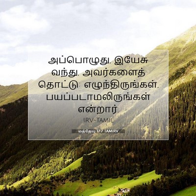 Picture 07 - மத்தேயு 17:7 TAMIRV - அப்பொழுது, இயேசு - Bible Verse Picture