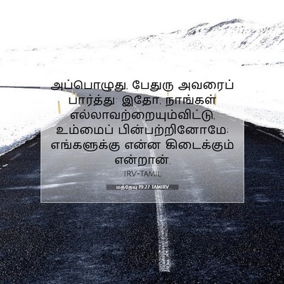 Picture 07 - மத்தேயு 19:27 TAMIRV - அப்பொழுது, பேதுரு - Bible Verse Picture