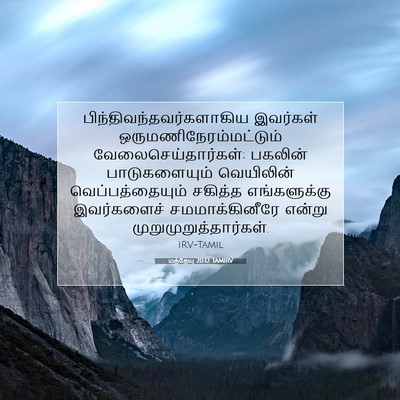 Picture 07 - மத்தேயு 20:12 TAMIRV -  - Bible Verse Picture