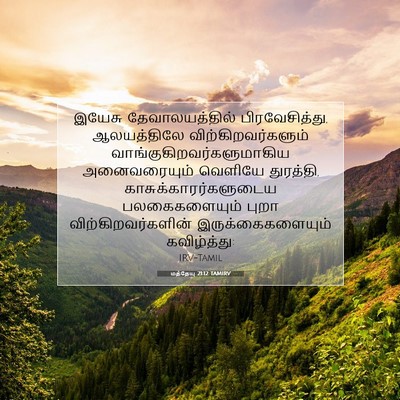 Picture 07 - மத்தேயு 21:12 TAMIRV - இயேசு - Bible Verse Picture