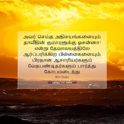 Picture 07 - மத்தேயு 21:15 TAMIRV - அவர் செய்த - Bible Verse Picture
