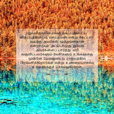 Picture 07 - மத்தேயு 21:31 TAMIRV - இவ்விருவரில் எவன் - Bible Verse Picture