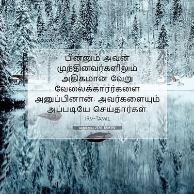 Picture 07 - மத்தேயு 21:36 TAMIRV - பின்னும் அவன் - Bible Verse Picture