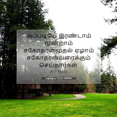Picture 07 - மத்தேயு 22:26 TAMIRV - அப்படியே இரண்டாம் - Bible Verse Picture