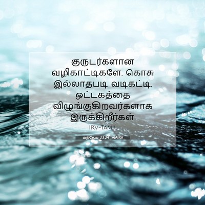 Picture 07 - மத்தேயு 23:24 TAMIRV - குருடர்களான - Bible Verse Picture