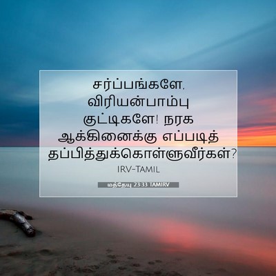 Picture 07 - மத்தேயு 23:33 TAMIRV - சர்ப்பங்களே, - Bible Verse Picture