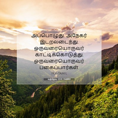 Picture 07 - மத்தேயு 24:10 TAMIRV - அப்பொழுது, அநேகர் - Bible Verse Picture