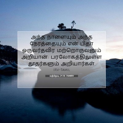 Picture 07 - மத்தேயு 24:36 TAMIRV - அந்த நாளையும் - Bible Verse Picture