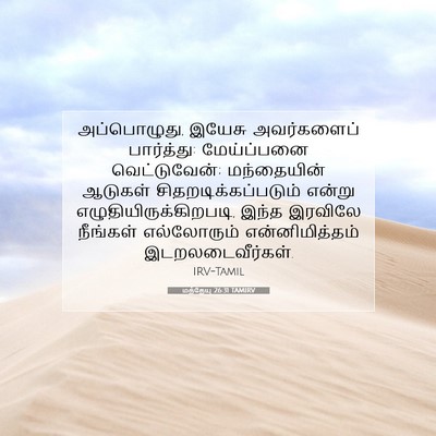 Picture 07 - மத்தேயு 26:31 TAMIRV - அப்பொழுது, இயேசு - Bible Verse Picture