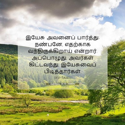 Picture 07 - மத்தேயு 26:50 TAMIRV - இயேசு அவனைப் - Bible Verse Picture