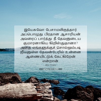 Picture 07 - மத்தேயு 26:63 TAMIRV - இயேசுவோ - Bible Verse Picture