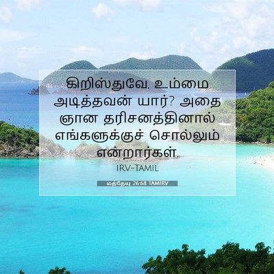 Picture 07 - மத்தேயு 26:68 TAMIRV - கிறிஸ்துவே, உம்மை - Bible Verse Picture