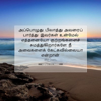 Picture 07 - மத்தேயு 27:13 TAMIRV - அப்பொழுது, - Bible Verse Picture