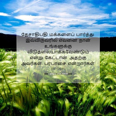 Picture 07 - மத்தேயு 27:21 TAMIRV - தேசாதிபதி - Bible Verse Picture