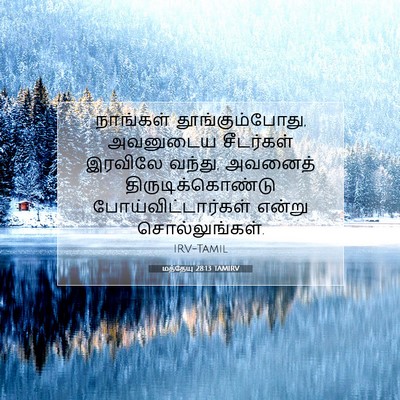 Picture 07 - மத்தேயு 28:13 TAMIRV - நாங்கள் - Bible Verse Picture