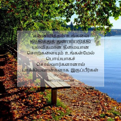 Picture 07 - மத்தேயு 5:11 TAMIRV - “என்னிமித்தம் - Bible Verse Picture