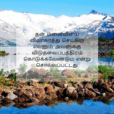 Picture 07 - மத்தேயு 5:31 TAMIRV - தன் மனைவியை - Bible Verse Picture