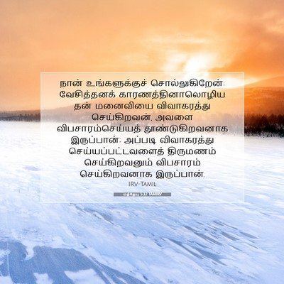 Picture 07 - மத்தேயு 5:32 TAMIRV - நான் உங்களுக்குச் - Bible Verse Picture