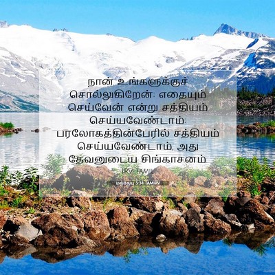 Picture 07 - மத்தேயு 5:34 TAMIRV - நான் உங்களுக்குச் - Bible Verse Picture