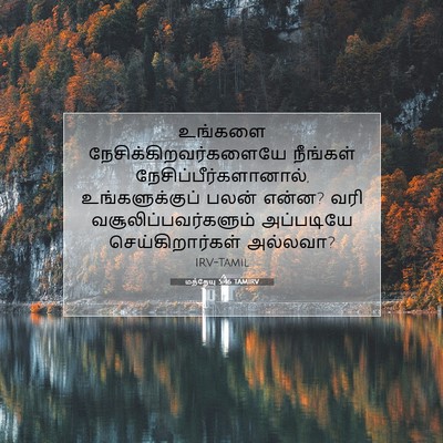 Picture 07 - மத்தேயு 5:46 TAMIRV - உங்களை - Bible Verse Picture