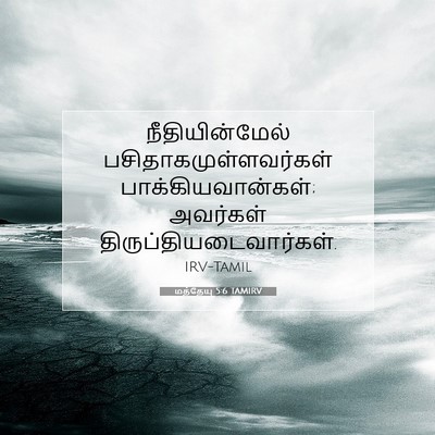 Picture 07 - மத்தேயு 5:6 TAMIRV - நீதியின்மேல் - Bible Verse Picture